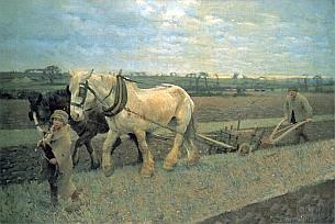 Peasants ploughing - Clausen