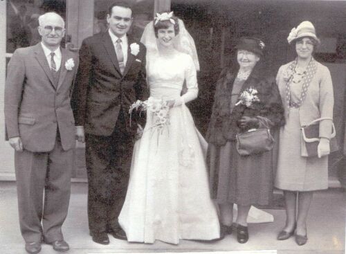  Walter, Ivan and Lyn Beswarick; Eva Cone and her daughter, Elma