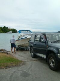 The boat ramp