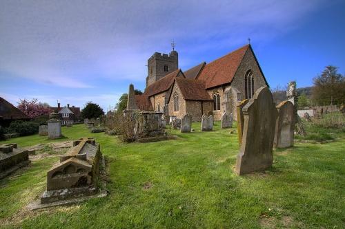 Boxley Church from graveyard